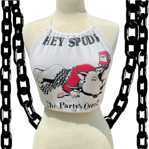 Spuds MacKenzie White Halter Top